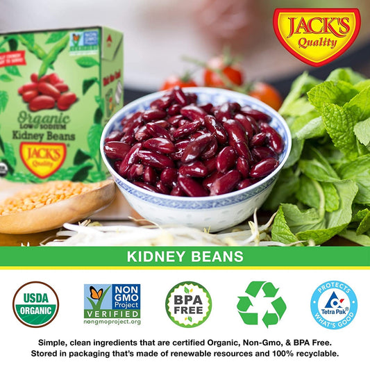 Organic Low Sodium Kidney Beans (8 Pack)