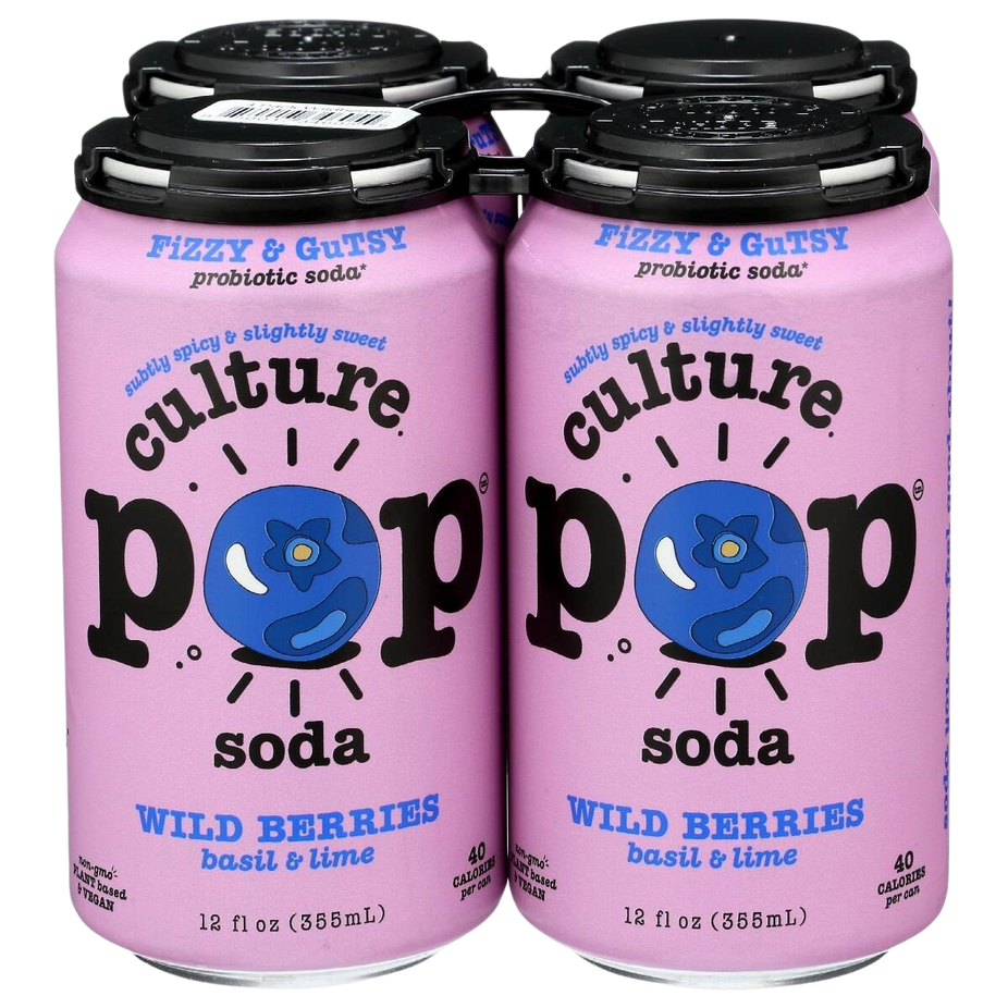 Wild Berry Probiotic Soda (4 Pack)