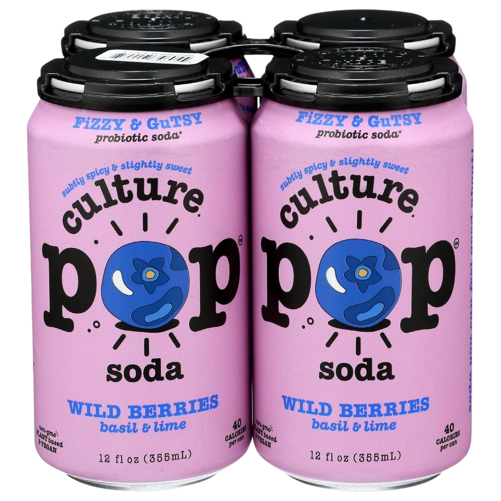 Culture Pop Wild Berry Probiotic Soda (4 Pack) – Martie