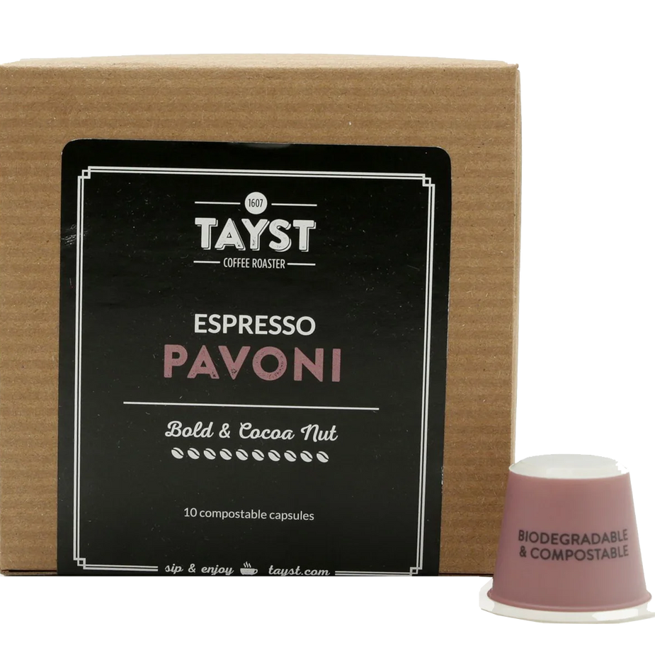 Compostable Espresso Capsules - Dark Roast Pavoni (10 CT)