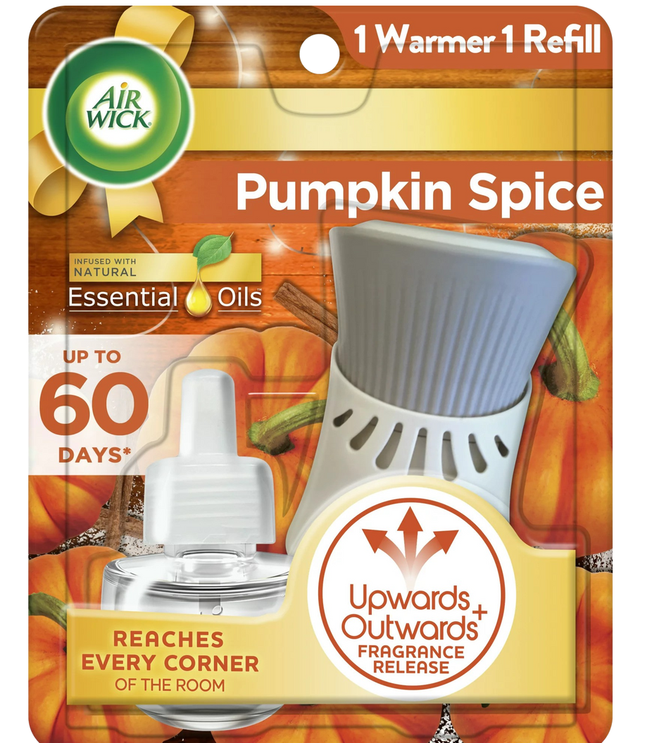 Plug in Scented Oil Starter Kit (Warmer + 1 Refill)- Pumpkin Spice