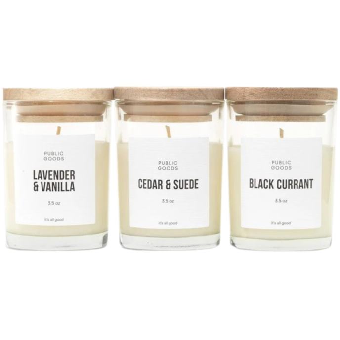 Candle Set Wooden Lids (3 Pack)