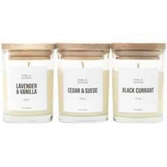 Candle Set Wooden Lids (3 Pack)