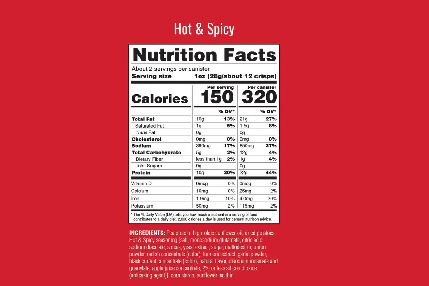 Crisps Protein Chips - Hot & Spicy