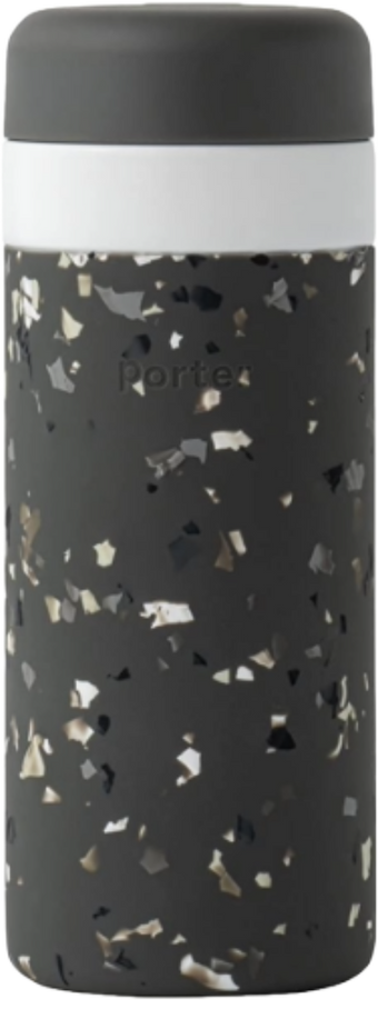 Porter Insulated Ceramic Large Bottle 16oz - Terrazzo Charcoal
