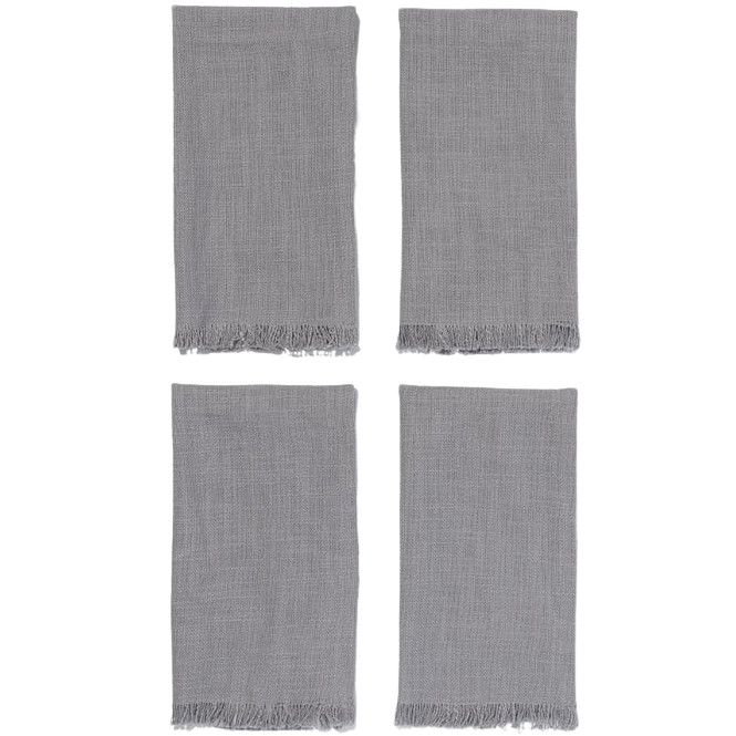 Slub Organic Cotton Napkins: Grey (4 Set)