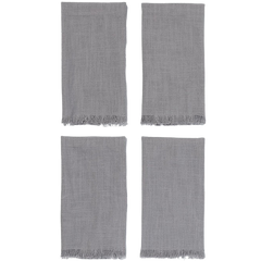 Slub Organic Cotton Napkins: Grey (4 Set)