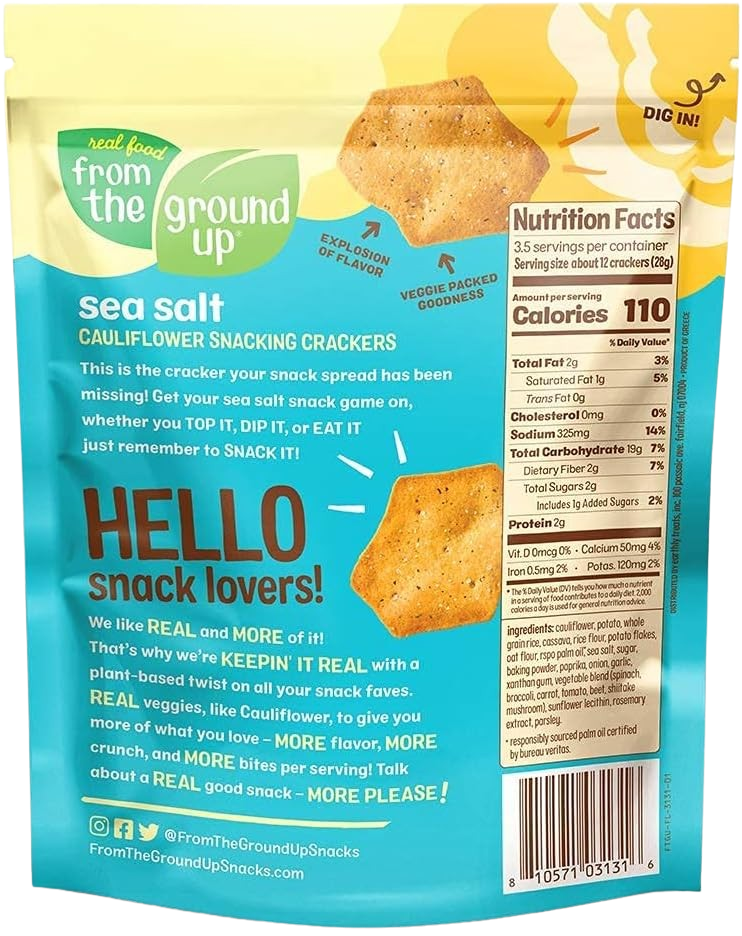 Sea Salt Cauliflower Snacking Crackers