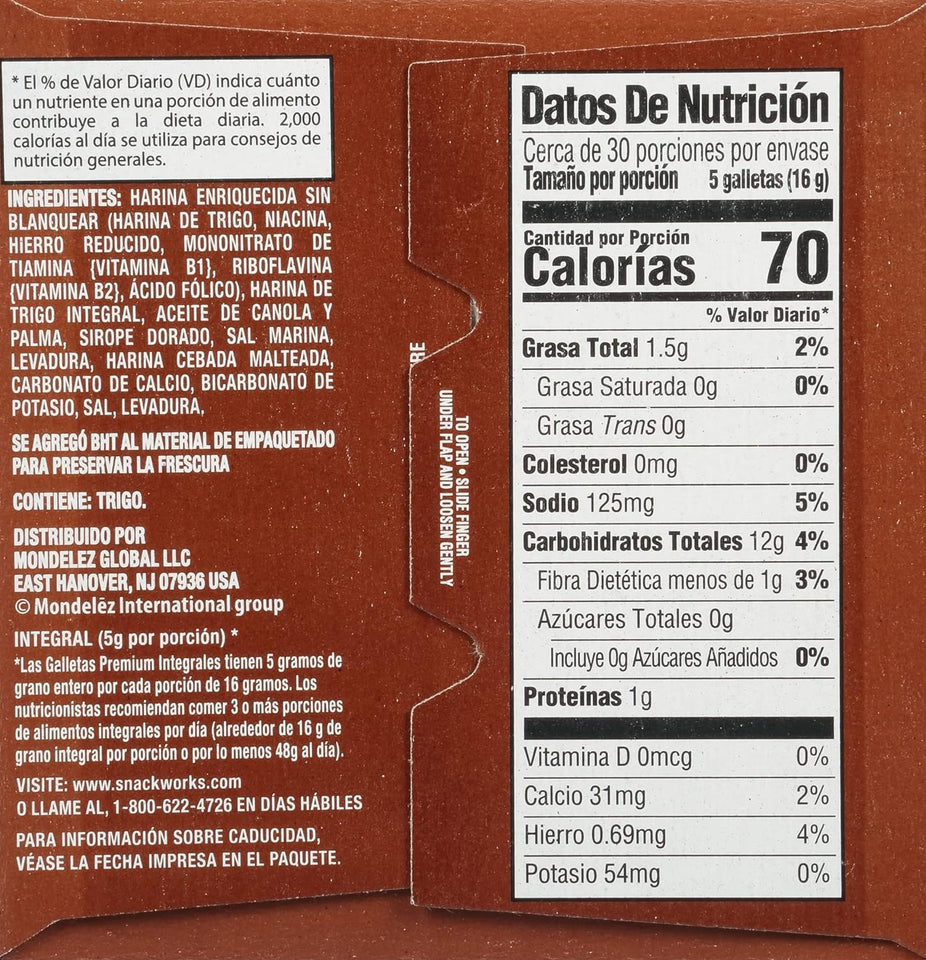 Premium Whole Grain Saltine Crackers