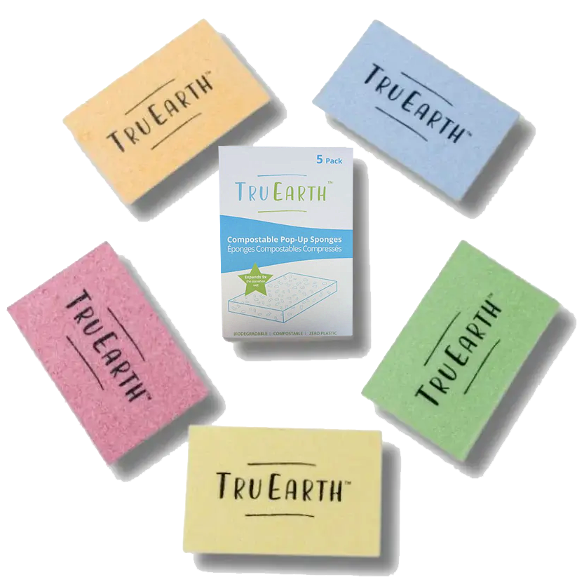 Compostable Pop-Up Sponges - 5 Pack of Multi Color