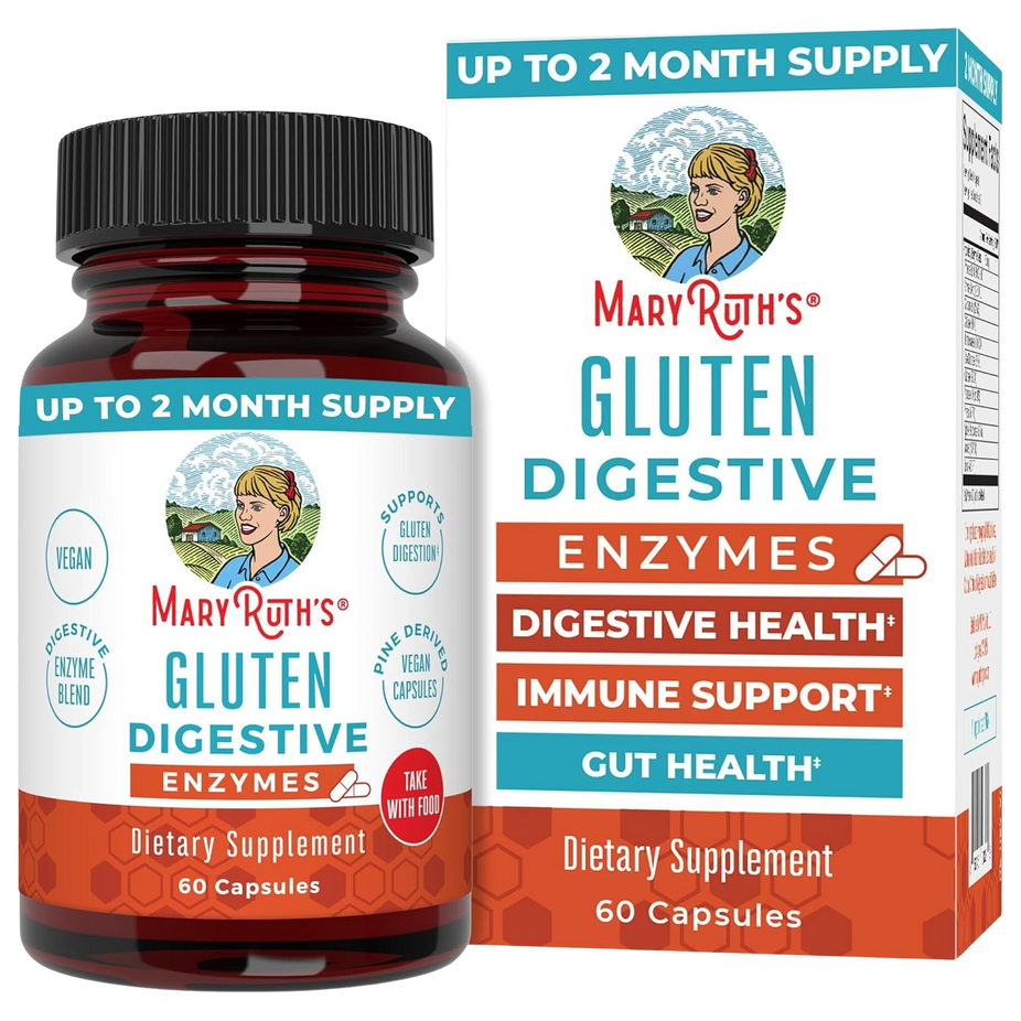Enzymes Gluten Digestive Dietary Supplement - 60 Tablets