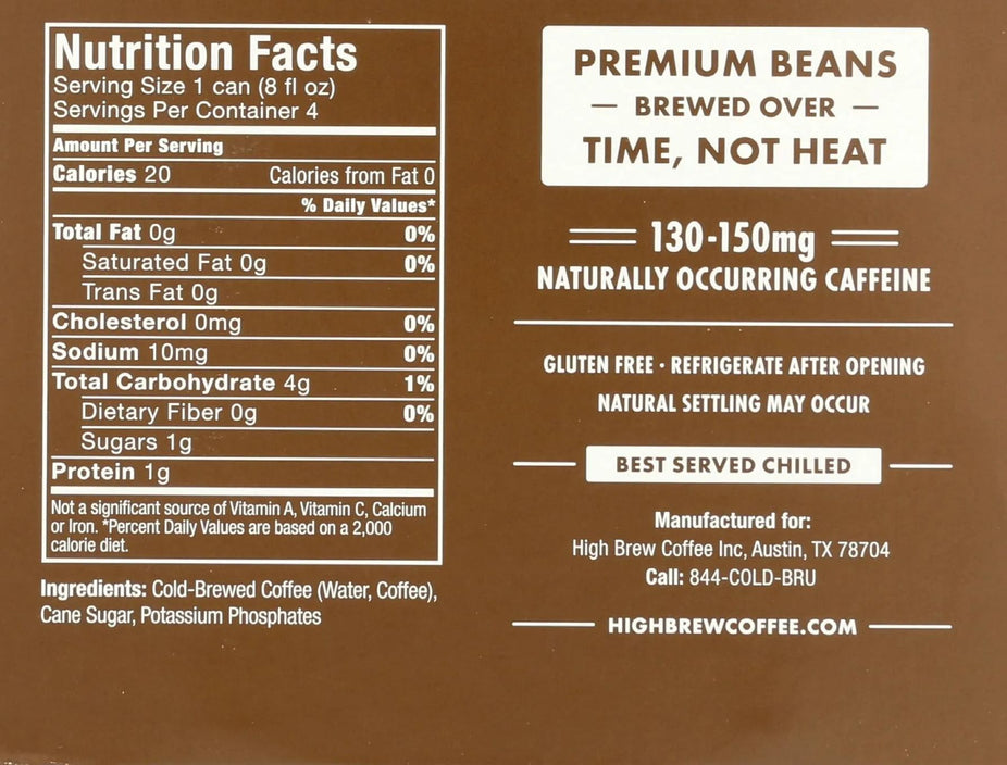 Black and Bold Cold Brew Coffee (4 Pack)