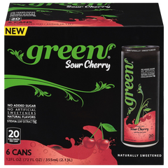 Sour Cherry Green Soda (6 Pack)