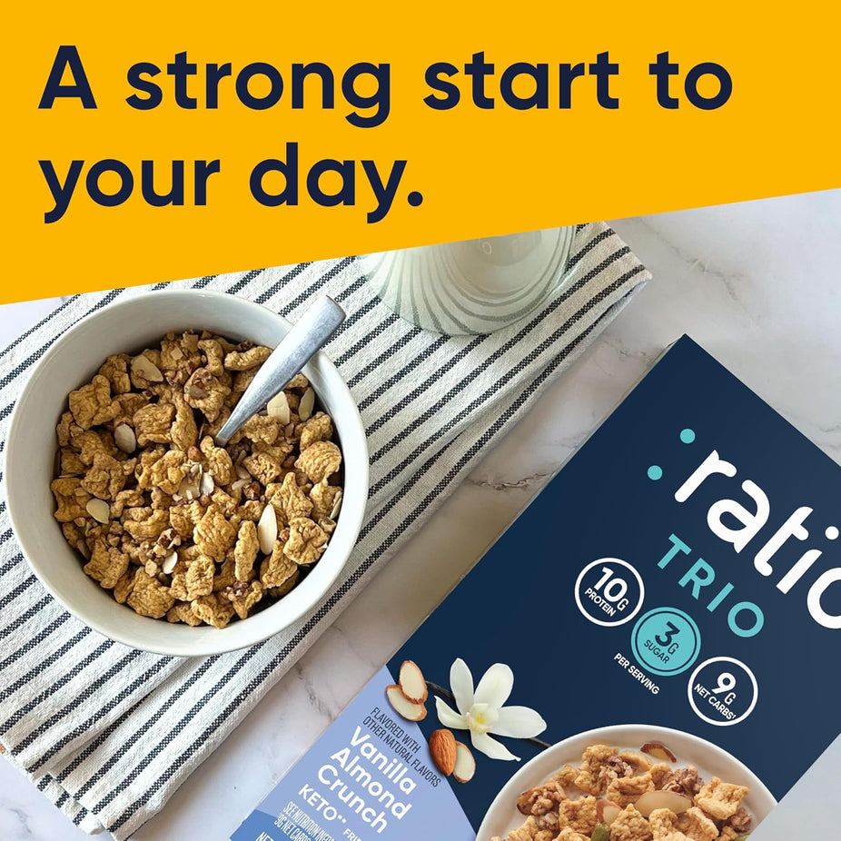 Keto Friendly Ratio Vanilla Almond Crunch Breakfast Cereal