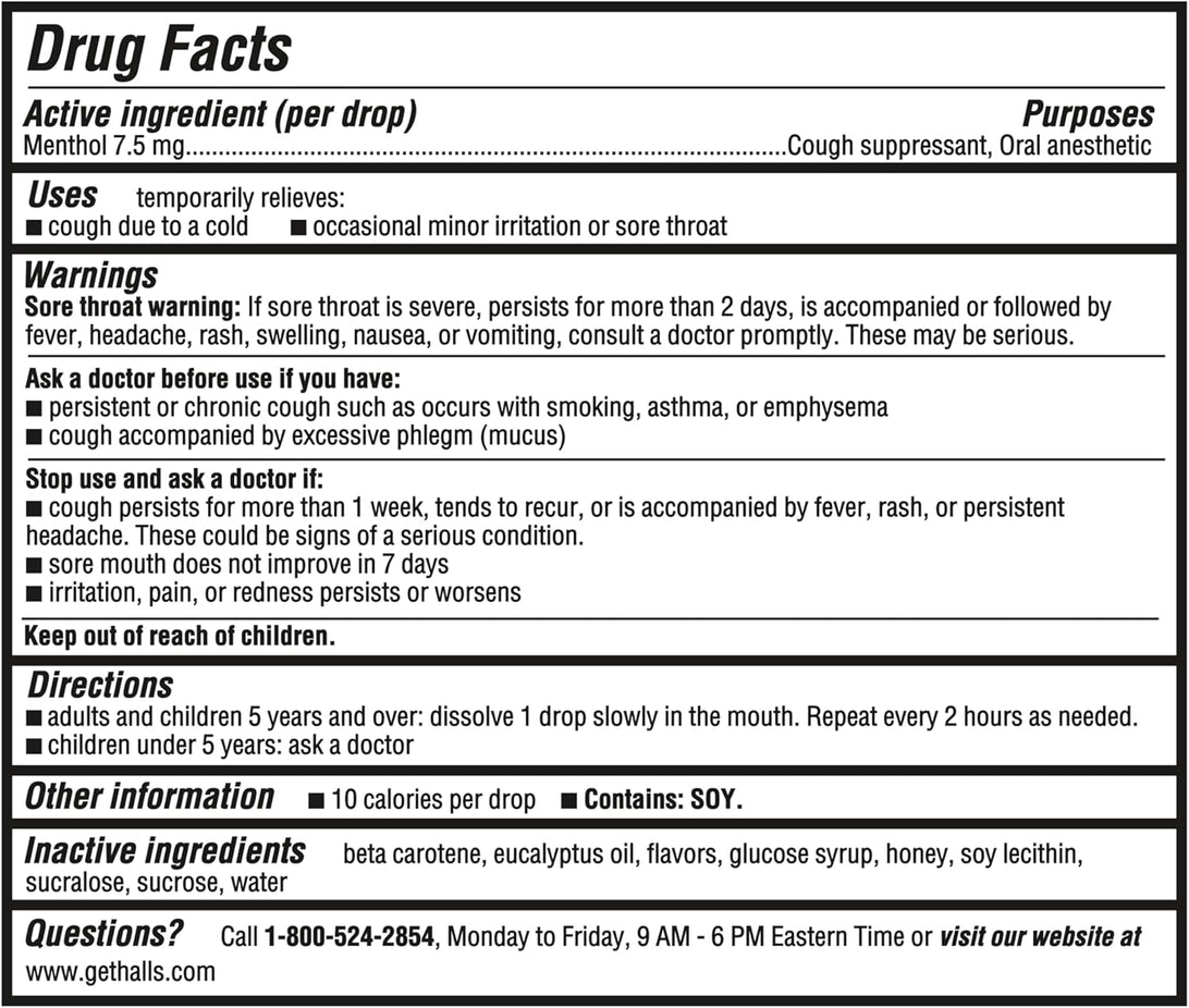 Relief Honey Lemon Cough Drops Value Pack - 140 Drops