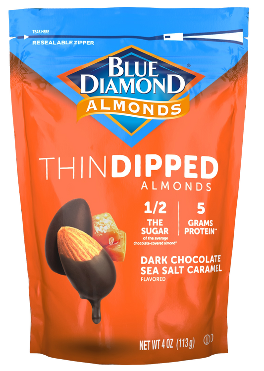 Dark Chocolate Sea Salt Carmel Thin Dipped Almonds