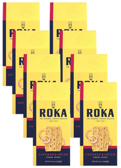 Cheddar & Onion Cheese Crisps (8 Pack)