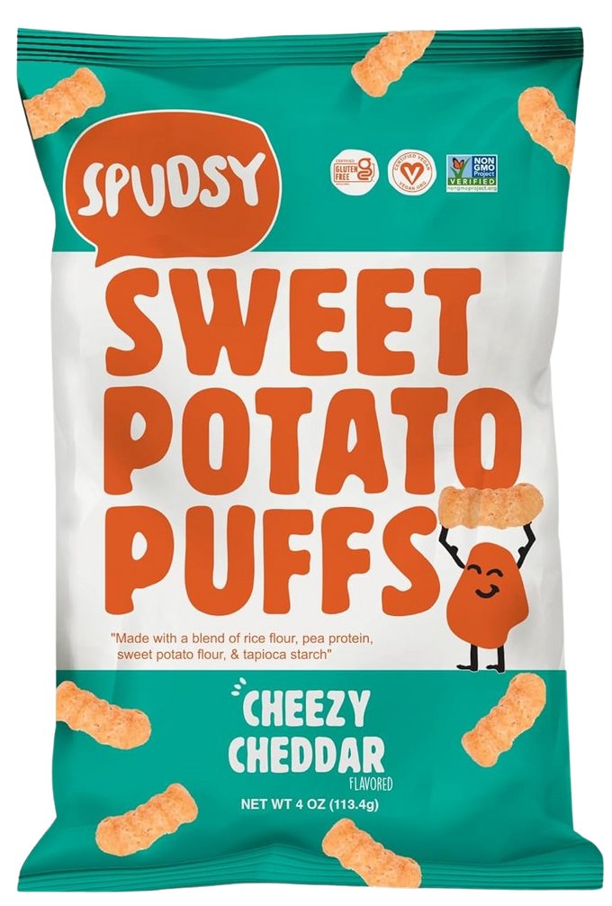 Cheezy Cheddar Sweet Potato Puffs