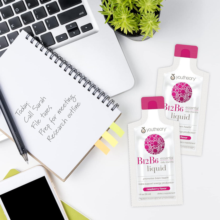 Raspberry B12 B6 Liquid Vitamins (12 CT)