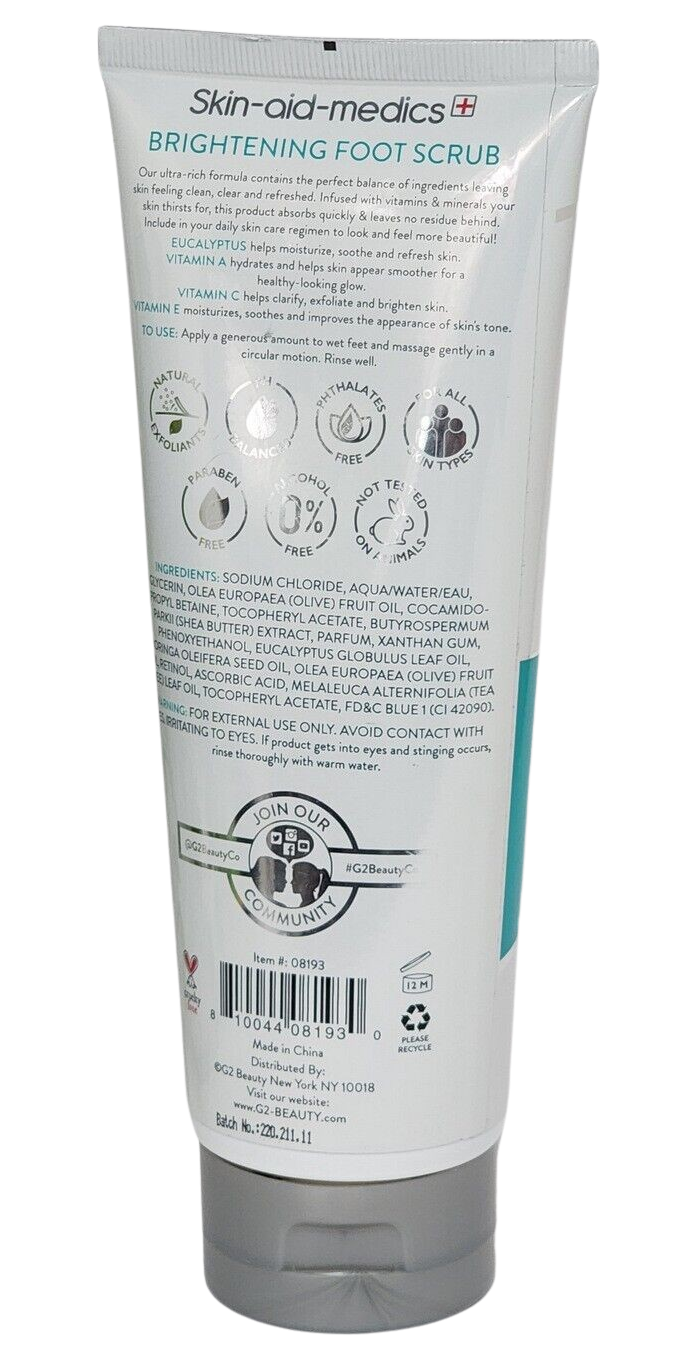 Eucalyptus Brightening Foot Scrub with Vitamins A, C & E