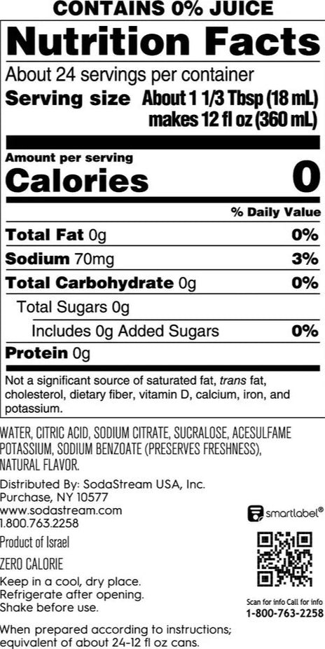 Starry Zero Sugar Lemon Lime Flavor Drink Mix