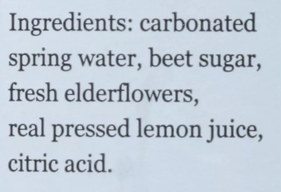 Elderflower Lemonade Sparkling Soft Drink