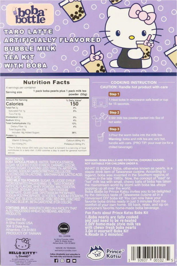 Hello Kitty Taro Latte Boba Kit (4 CT)