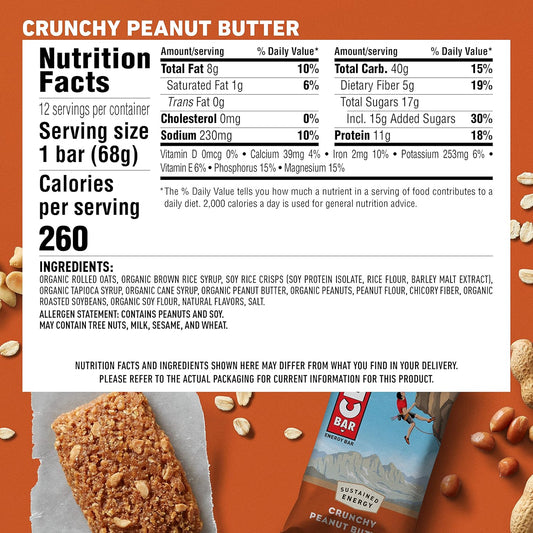 Crunchy Peanut Butter Energy Bars (10 CT)