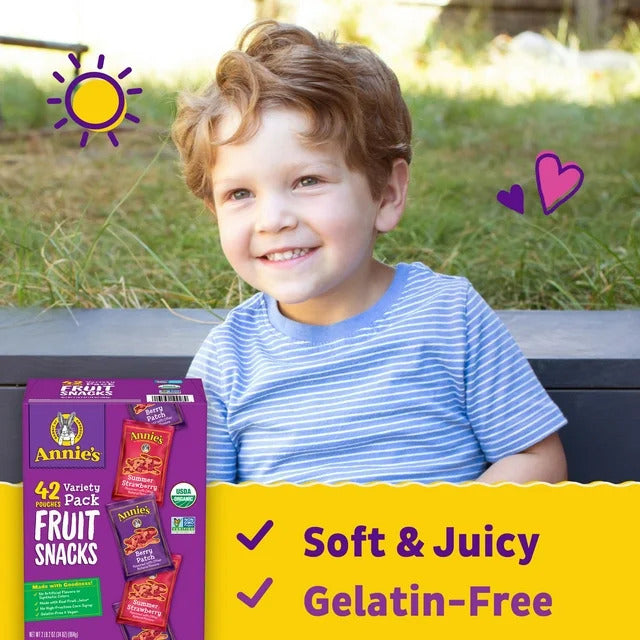 Bunny Fruit Snacks Variety Pack (42 Pouches)