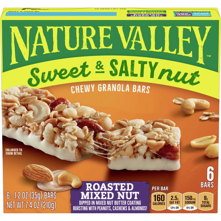 Sweet & Salty Chewy Nut Granola Bars - Roasted Mixed Nut (6 CT)