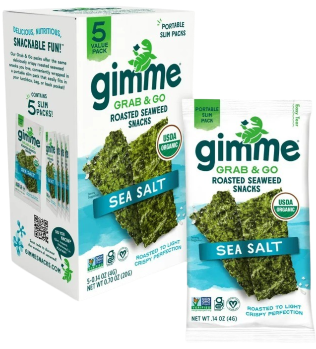 Grab & Go Sea Salt Seaweed (5 Pack)