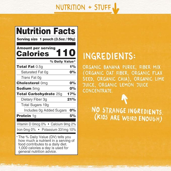 Banana Puree with Oat Fiber & Seeds + A Squeeze of Lime (10 Pack)