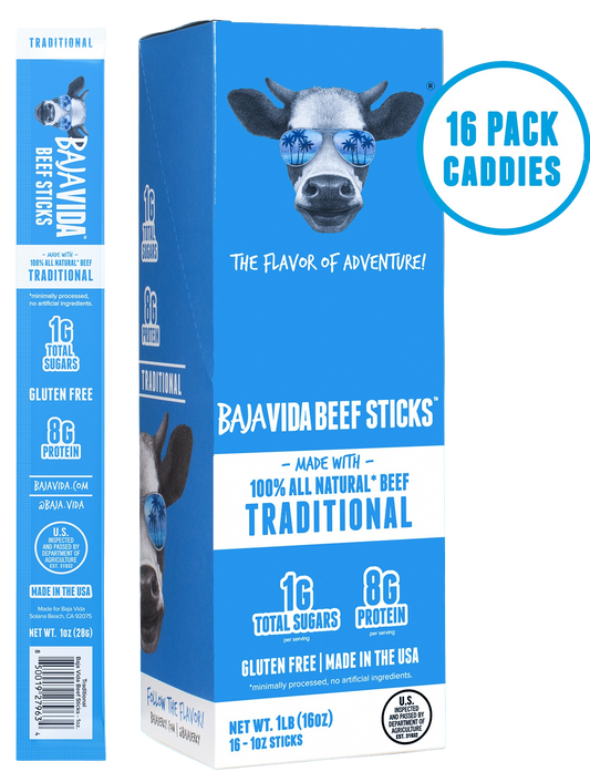 100% All-Natural Beef Sticks - Traditional (16 Sticks)