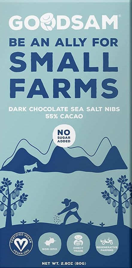 Dark Chocolate Sea Salt Nibs Bar