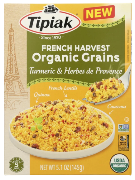 Tipiak French Harvest Organic Grains Turmeric & Provence Herbs (8 Pack)