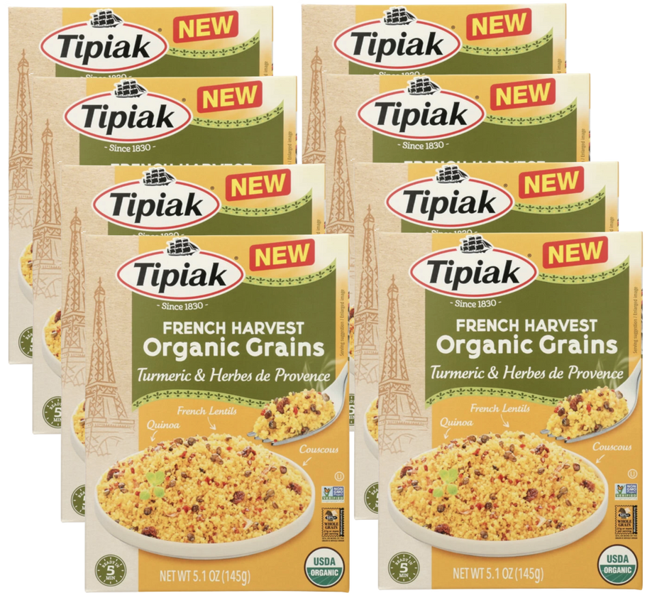 Tipiak French Harvest Organic Grains Turmeric & Provence Herbs (8 Pack)