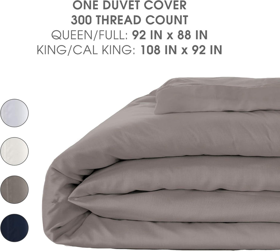Woven Duvet Cover in Suede Blue - King