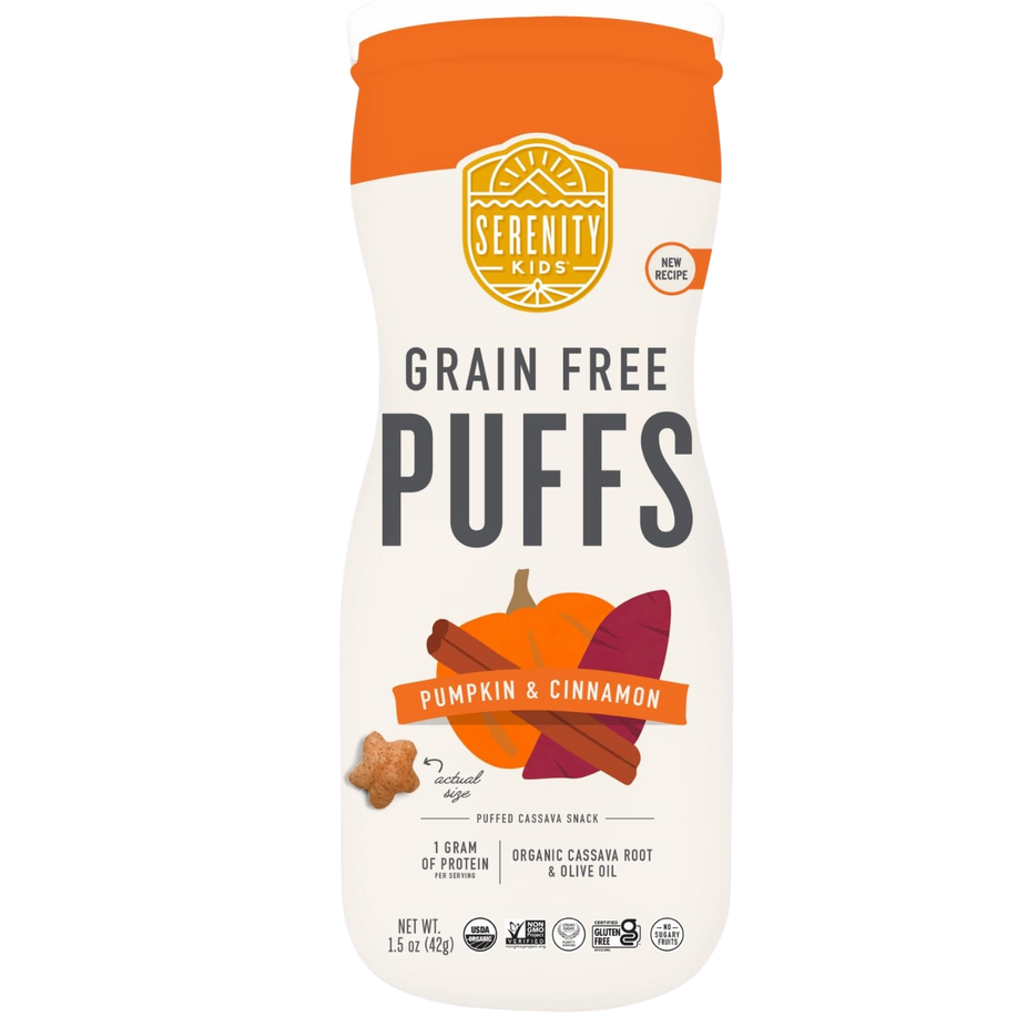 Pumpkin & Cinnamon Grain Free Puffs Baby & Toddler Snacks (6 Pack)