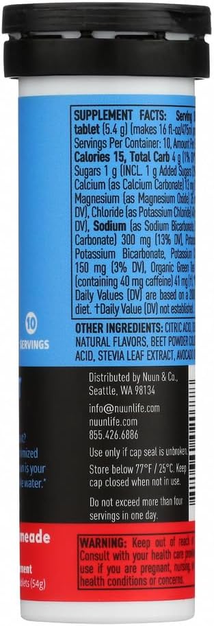 Cherry Limeade Caffeine Hydration Tablets (8 Pack)