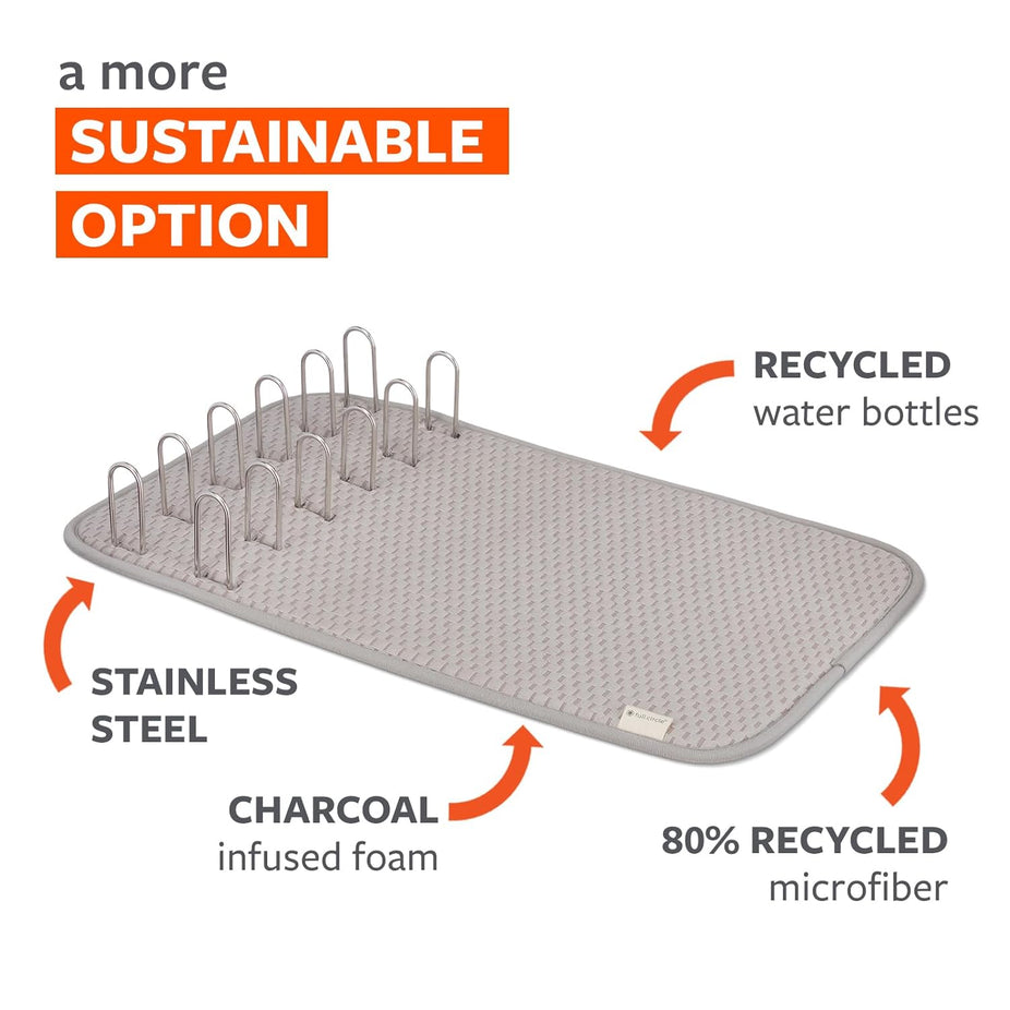 Shape Shifter 2-in-1 Dish Rack & Microfiber Mat