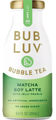 Bubble Tea Matcha Soy Latte with Jelly Pearls