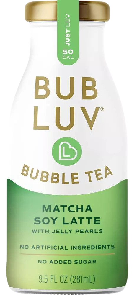 Bubble Tea Matcha Soy Latte with Jelly Pearls