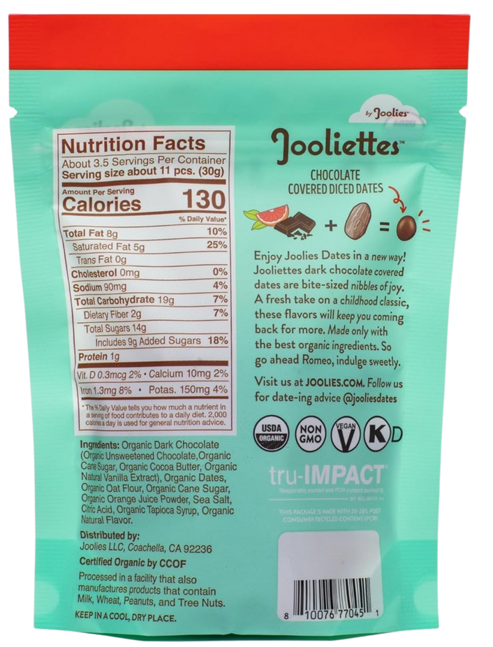 Jooliettes- Blood Orange Dark Chocolate Date Nibbles