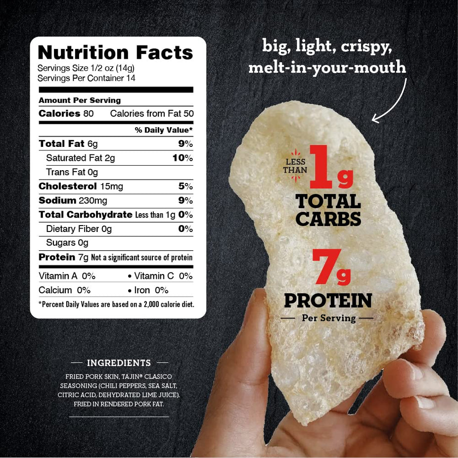 S M Rind 4505 Meats Tajin Lime Pork Rinds (2 Pack) – Martie
