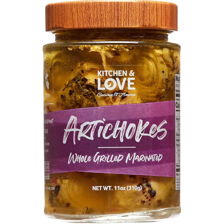 Whole Grilled and Marinated Artichoke Hearts