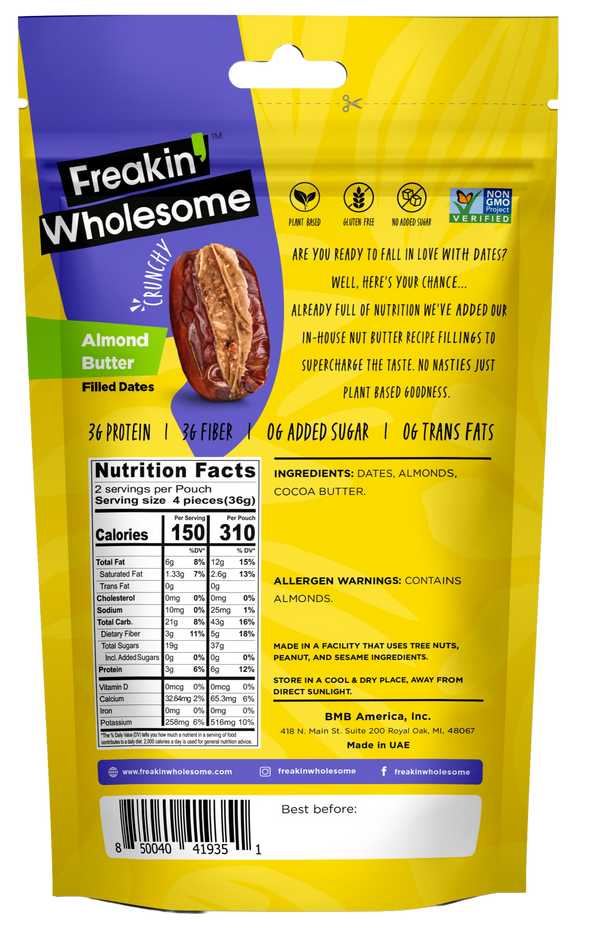 Almond Butter Filled Dates