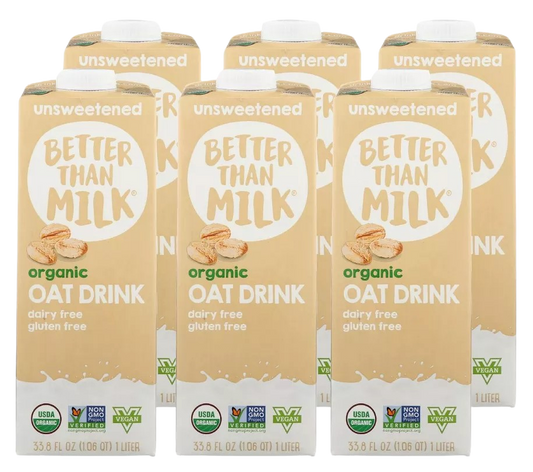 Better Than Milk Organic Unsweetened Oat Drink (6 Pack)