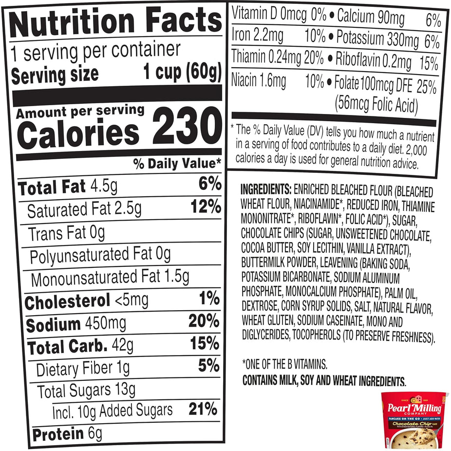 Chocolate Chip Pancake Cups (12 Pack)