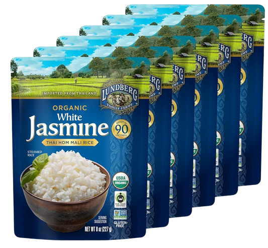 Organic RTE White Jasmine Steamed Rice (6 Pack)
