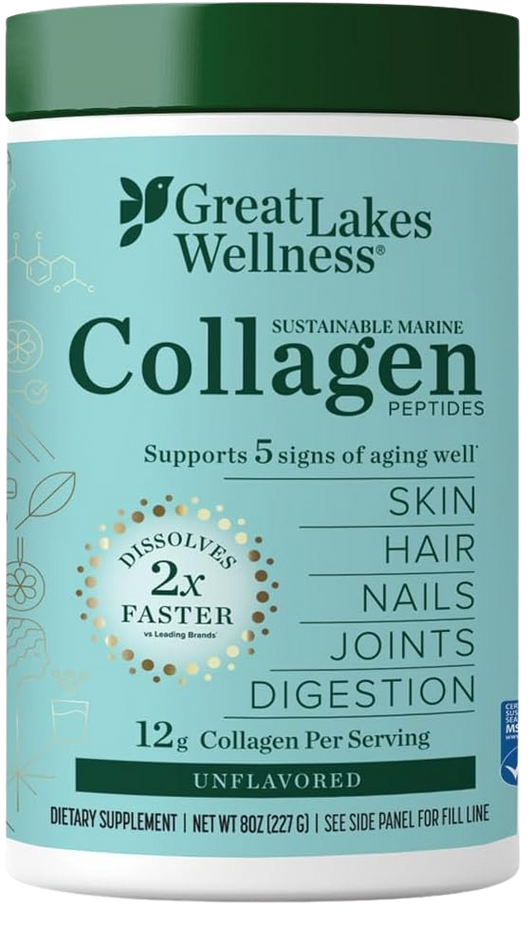 Sustainable Marine Collagen Peptides for Skin, Hair, Nails, Joints & Digestion - Unflavored